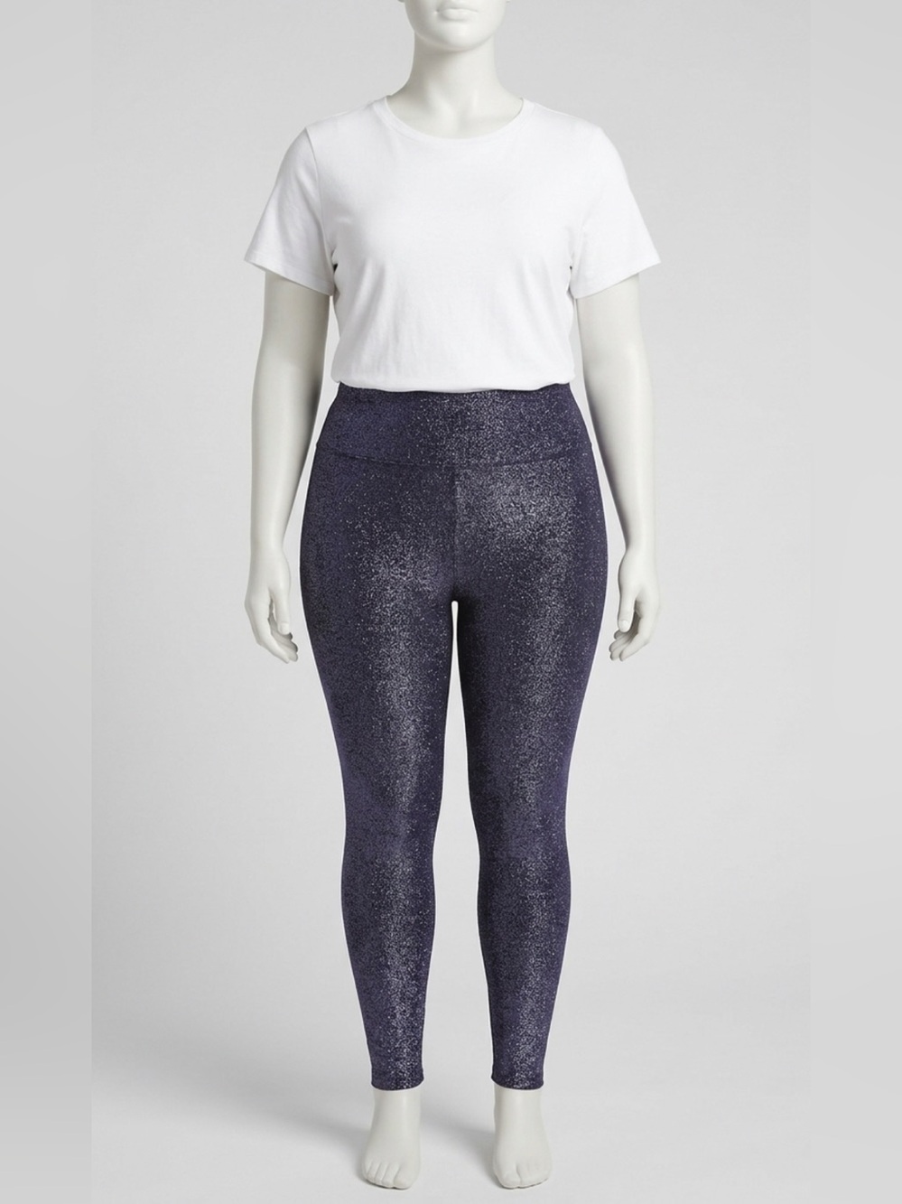 No Boundaries Black Shimmer Metallic Leggings